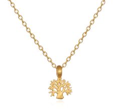 Tree Pendant necklace for women, Brass with 22k gold plated, Handmade Jewelry